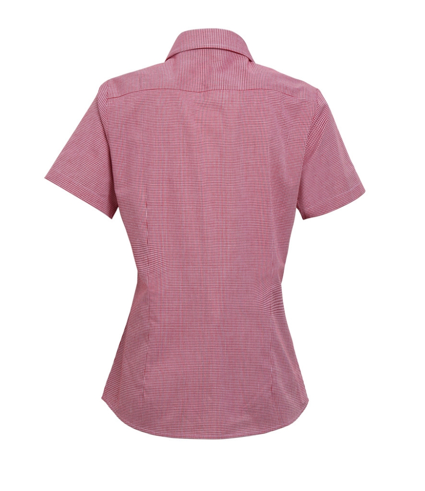 Premier Ladies Gingham Short Sleeve Shirt