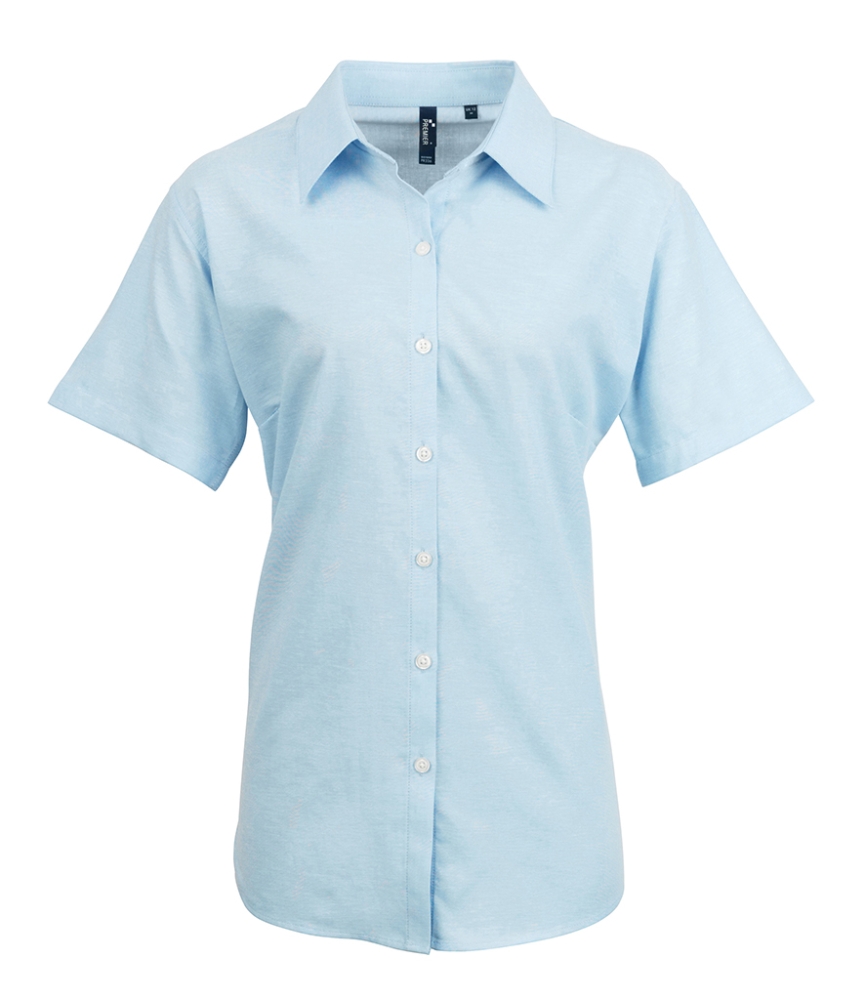 Premier Ladies Signature Short Sleeve Oxford Shirt