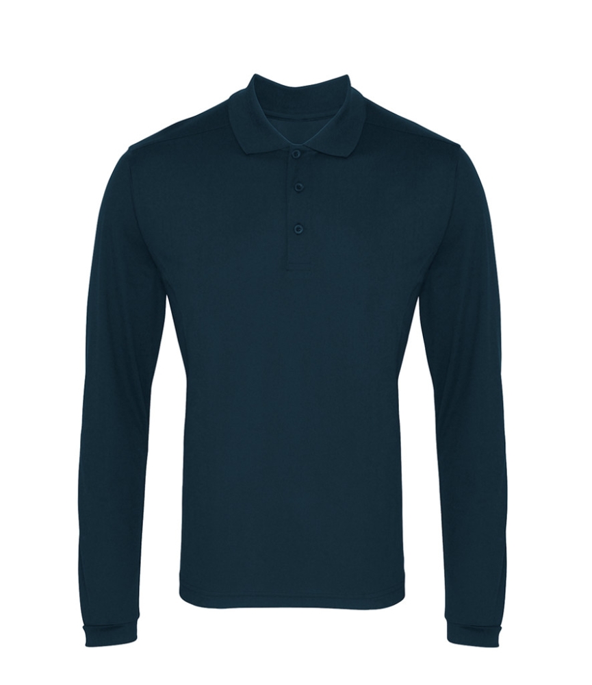 Premier Long Sleeve Coolchecker® Piqué Polo Shirt