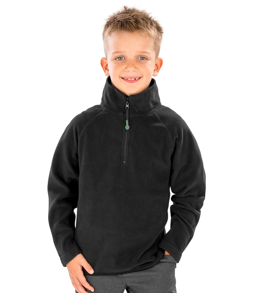 Result Genuine Recycled Kids Zip Neck Micro Fleece
