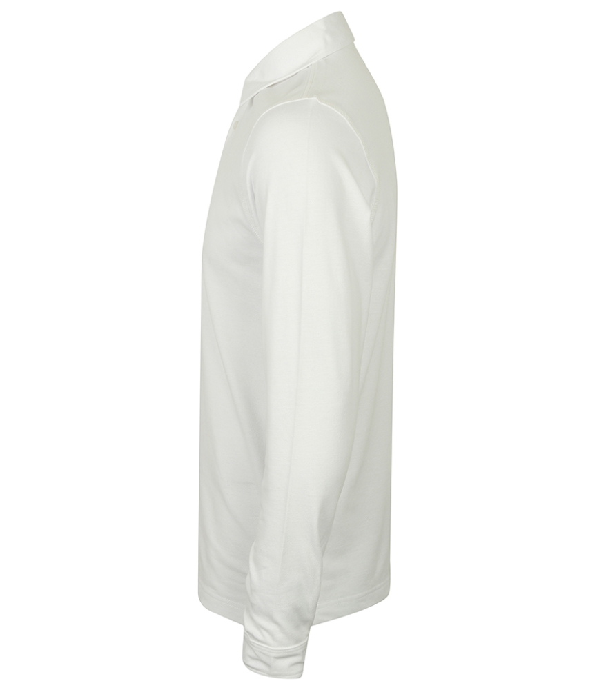 SF Men Long Sleeve Stretch Polo Shirt