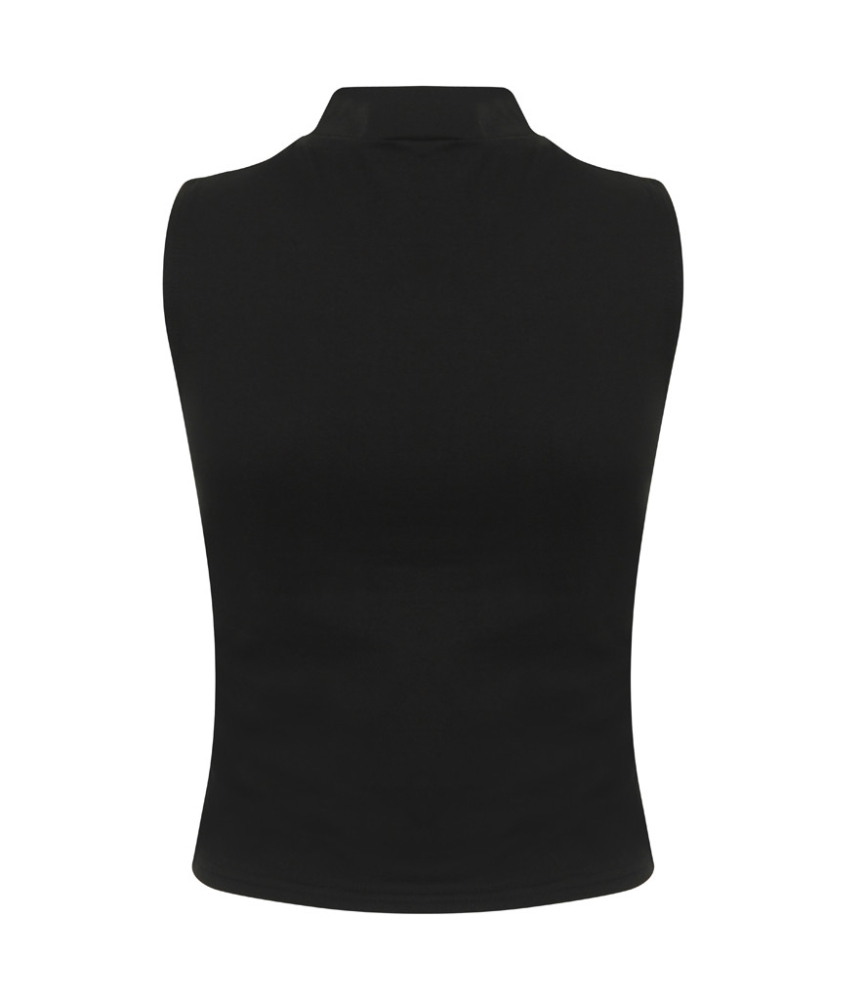 SF Ladies High Neck Crop Vest