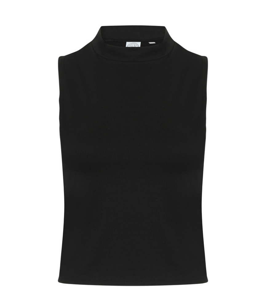 SF Ladies High Neck Crop Vest