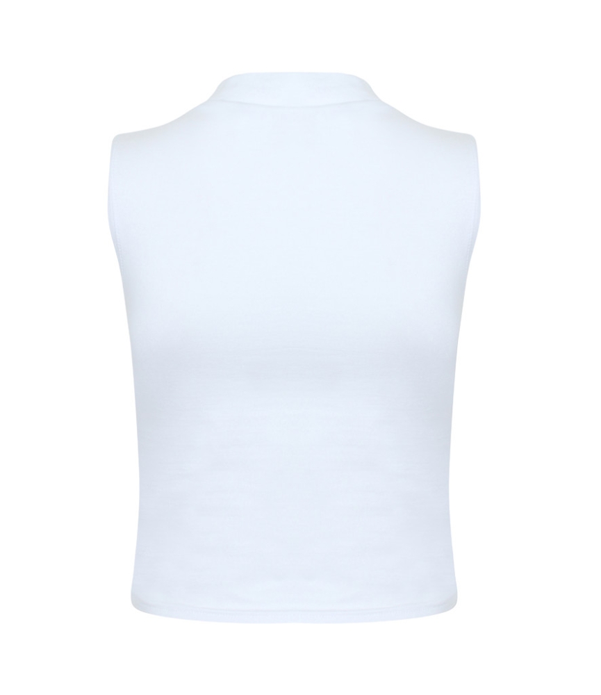 SF Ladies High Neck Crop Vest