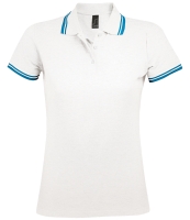 SOL'S Ladies Pasadena Tipped Cotton Piqué Polo Shirt