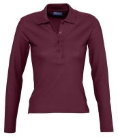 SOL'S Ladies Podium Long Sleeve Cotton Piqué Polo Shirt