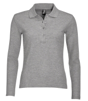 SOL'S Ladies Podium Long Sleeve Cotton Piqué Polo Shirt