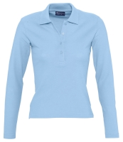 SOL'S Ladies Podium Long Sleeve Cotton Piqué Polo Shirt