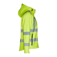 THC ZAGREB WORK. High-visibility softshell jacket for men, with removable hood