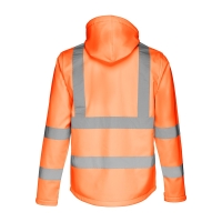 THC ZAGREB WORK. High-visibility softshell jacket for men, with removable hood
