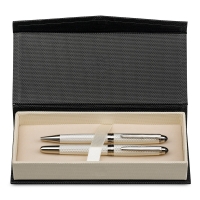 ROYAL. Roller pen and ball pen set in metal