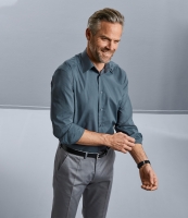 Russell Collection Long Sleeve Tailored Poplin Shirt
