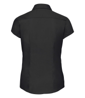Russell Collection Ladies Cap Sleeve Fitted Poplin Shirt