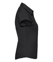 Russell Collection Ladies Cap Sleeve Fitted Poplin Shirt