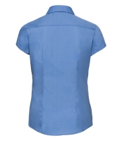 Russell Collection Ladies Cap Sleeve Fitted Poplin Shirt