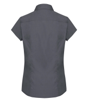 Russell Collection Ladies Cap Sleeve Fitted Poplin Shirt
