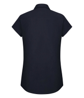 Russell Collection Ladies Cap Sleeve Fitted Poplin Shirt