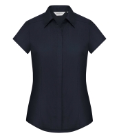 Russell Collection Ladies Cap Sleeve Fitted Poplin Shirt