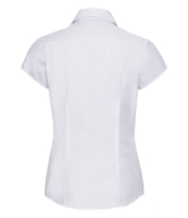 Russell Collection Ladies Cap Sleeve Fitted Poplin Shirt