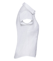 Russell Collection Ladies Cap Sleeve Fitted Poplin Shirt
