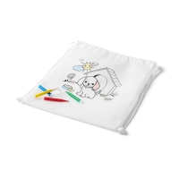 DRAWS. Kid's colouring drawstring bag