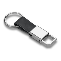 BOURCHIER. Keyring in metal and imitation leather