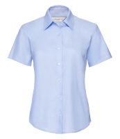 Russell Collection Ladies Short Sleeve Easy Care Oxford Shirt