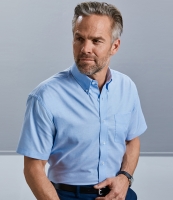 Russell Collection Short Sleeve Easy Care Oxford Shirt
