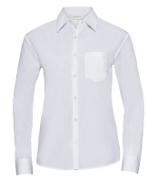 Russell Collection Ladies Long Sleeve Easy Care Poplin Shirt