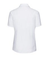 Russell Collection Ladies Short Sleeve Easy Care Cotton Poplin Shirt