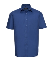 Russell Collection Short Sleeve Easy Care Cotton Poplin Shirt