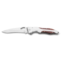 LAWRENCE . Pocket knife in stainless steel and wood