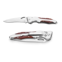 LAWRENCE . Pocket knife in stainless steel and wood