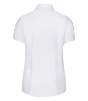 Russell Collection Ladies Short Sleeve Herringbone Shirt