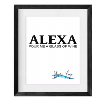 Alexa pour me a glass of wine Framed Print