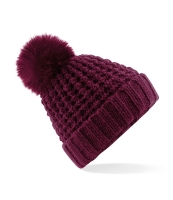 Beechfield Popcorn Fur Pop Pom Beanie