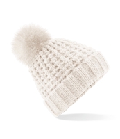 Beechfield Popcorn Fur Pop Pom Beanie