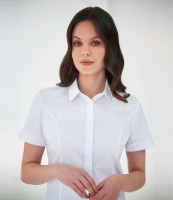 Brook Taverner Ladies Soave Short Sleeve Poplin Shirt