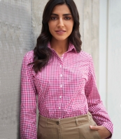 Brook Taverner Ladies Kansas Gingham Long Sleeve Shirt