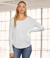 Bella Ladies Flowy 2x1 Long Sleeve T-Shirt