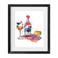 Cheese & Wine Print 