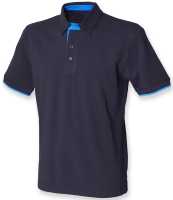Front Row Contrast Cotton Piqué Polo Shirt