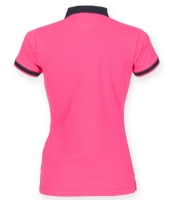 Front Row Ladies Diagonal Stripe Cotton Piqué Polo Shirt