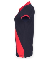 Front Row Ladies Diagonal Stripe Cotton Piqué Polo Shirt