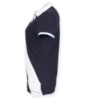 Front Row Ladies Diagonal Stripe Cotton Piqué Polo Shirt