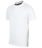 Front Row Stand Collar Stretch Polo Shirt