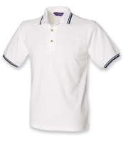 Henbury Contrast Double Tipped Cotton Piqué Polo Shirt