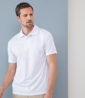 Henbury Coolplus® Textured Stripe Piqué Polo Shirt
