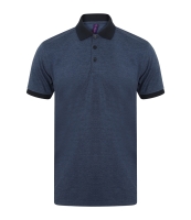 Henbury Contrast Tri-Blend Jersey Polo Shirt