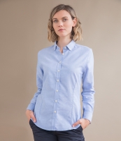 Henbury Ladies Modern Long Sleeve Regular Fit Oxford Shirt